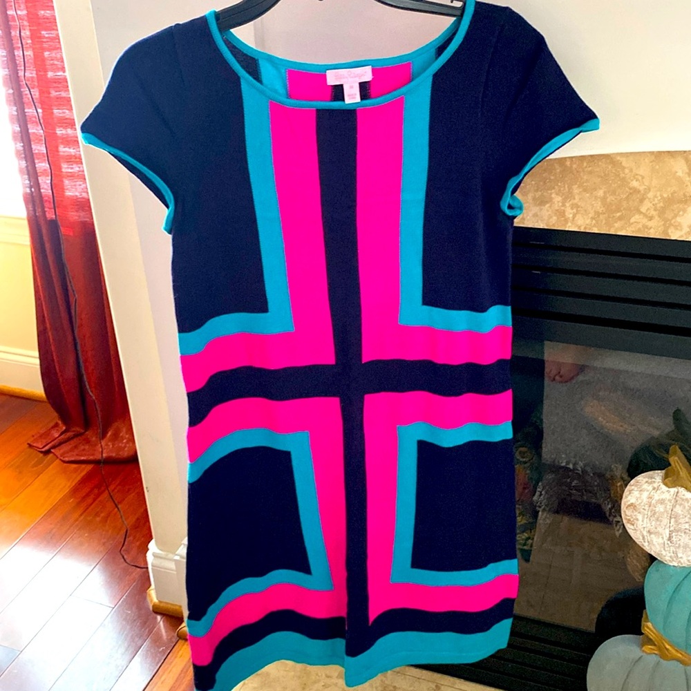 Lilly Pulitzer cap sleeve dress.